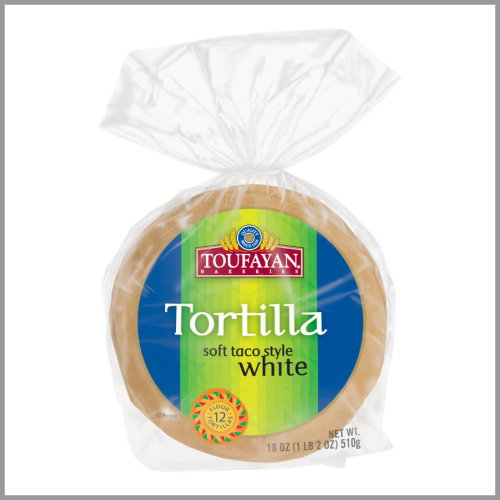 Toufayan Tortilla Soft Taco White 6in 12pk