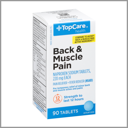 TopCare Back and Muscle Pain Tablets 220mg 90ct