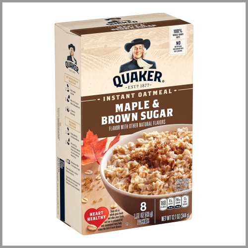 Quaker Instant Oatmeal Maple Brown Sugar 8pk