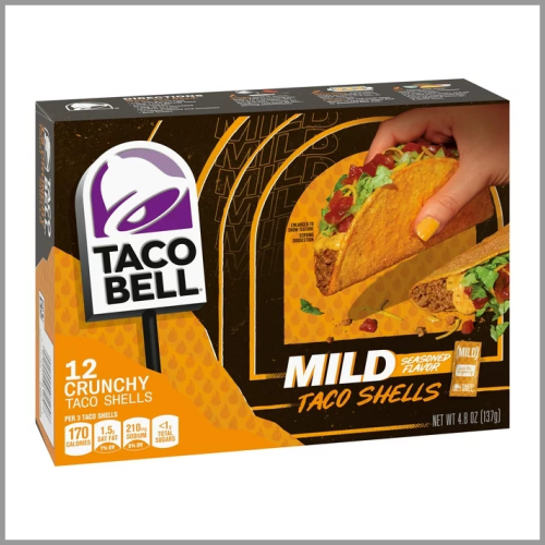 Taco Bell Taco Shells Crunchy Mild 4.8oz 12pk