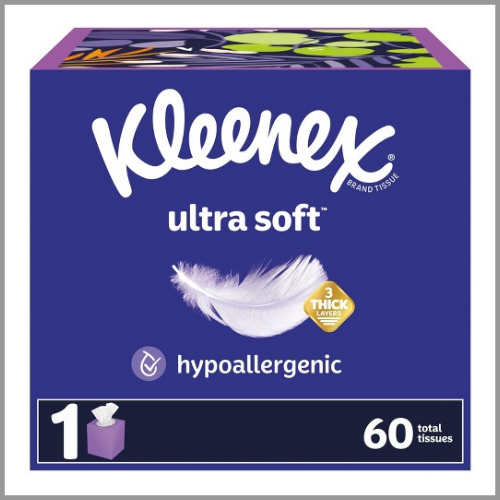 Kleenex Tissues Ultra Soft 60ct 1pk