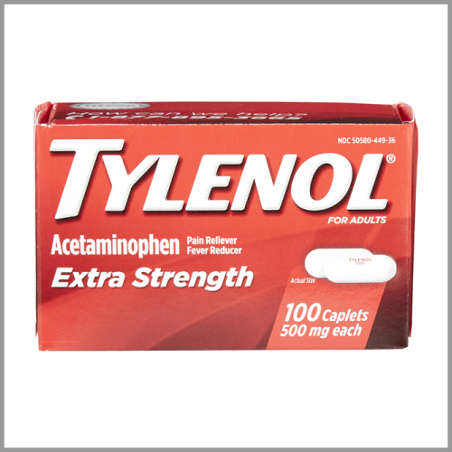 Tylenol Acetaminophen Extra Strength Pain Reliever 500mg 100ct