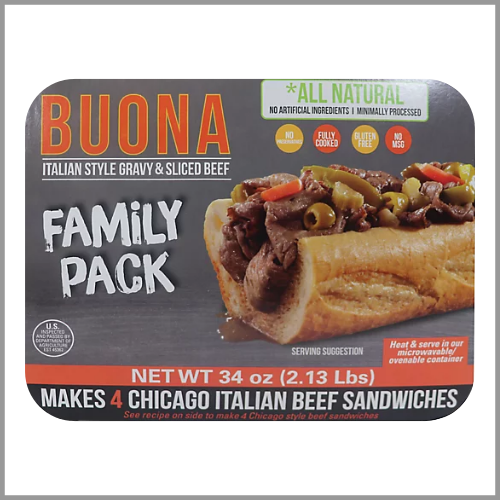 Buona Italian Beef Sliced in Gravy 4pk 34oz