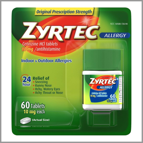 Zyrtec Allergy Relief Tablets 10mg 60ct