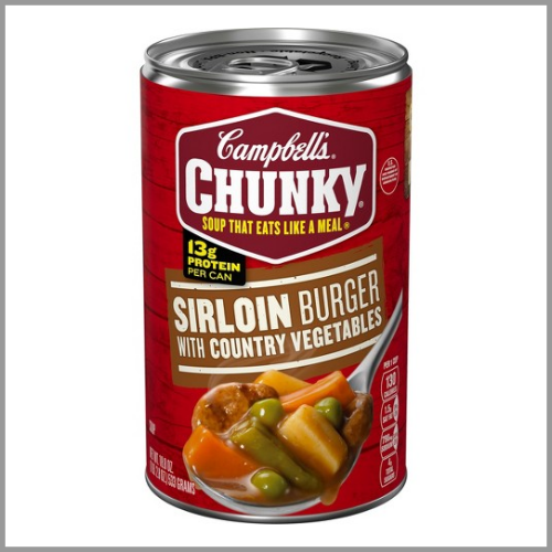 Campbells Chunky Soup Sirloin Burger With Country Vegetables 18.8oz