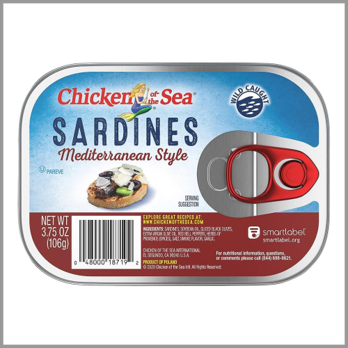 Chicken of the Sea Sardines Mediterranean Style 3.75oz