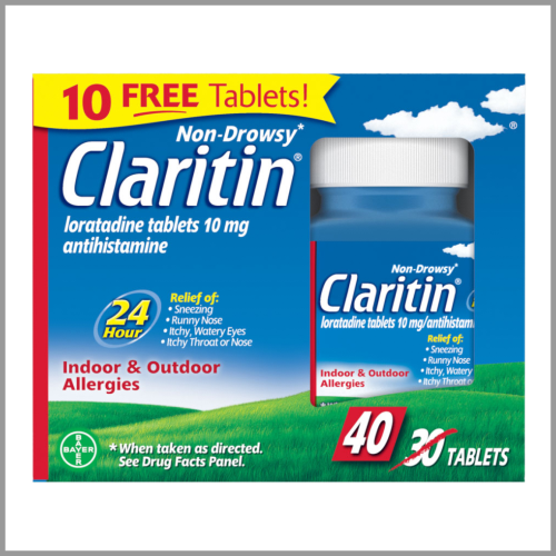 Claritin Allergy Relief Non Drowsy 24 Hour Tablets 10mg 40ct