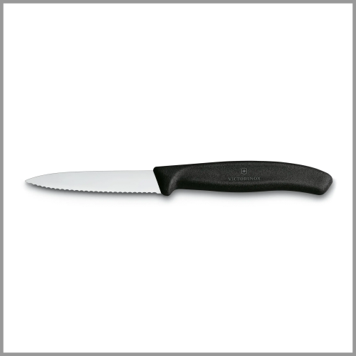 Victorinox Paring Knife Wavy Black 3.25in
