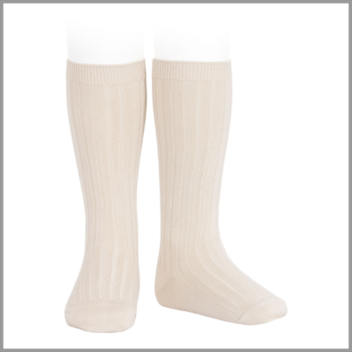 Condor Socks Ribbed Cotton Knee Linen Size 00