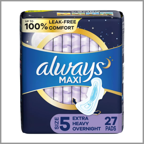 Always Pads Extra Heavy Maxi Overnight Size 5 27ct