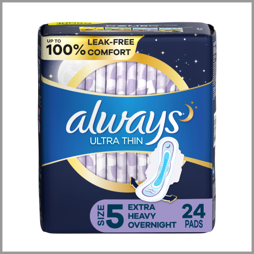 Always Pads Ultra Thin Overnight Size 5 24ct