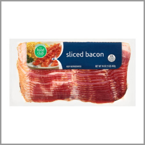 Food Club Sliced Bacon 16oz