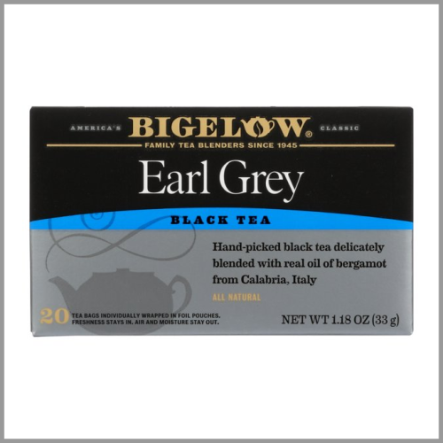 Bigelow Earl Grey Tea Black 20ct