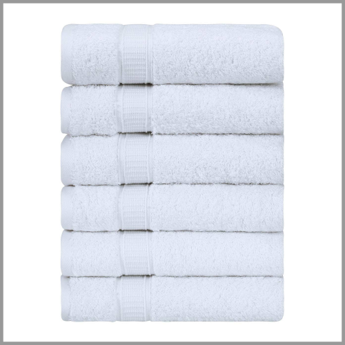 Luxury Turkish Hand Towel Genuine Cotton White 1ea
