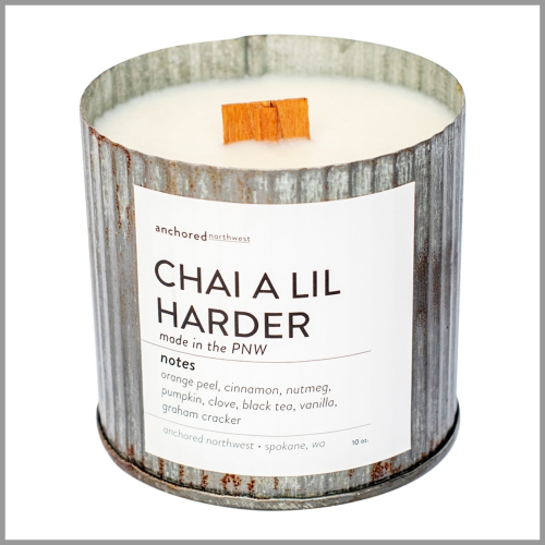Anchored Northwest Chai a Lil Harder Wood Wick Soy Candle 10oz