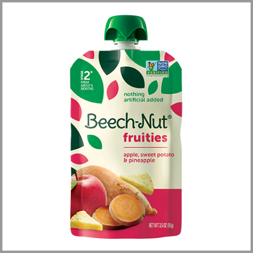Beech Nut Fruities Stage 2 Apple Sweet Potato and Pineapple 3.5oz
