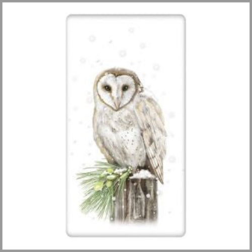 Mary Lake-Thompson Flour Sack Kitchen Towel Snowy Owl