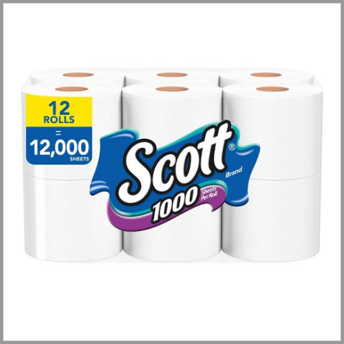 Scott Toilet Paper 1000sheets 12ct