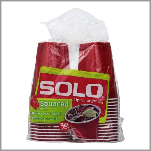 Solo Cups Plastic Squared Red 30pk