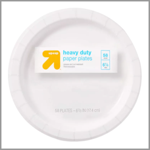 Up and Up Plates Heavy Duty Paper 7in 58pk