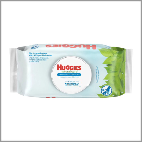 Huggies Natural Care Wipes With Cucumber and Green Tea 64ct