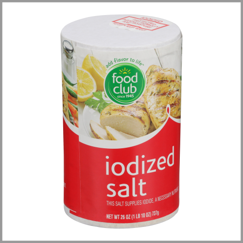Food Club Iodized Salt 26oz