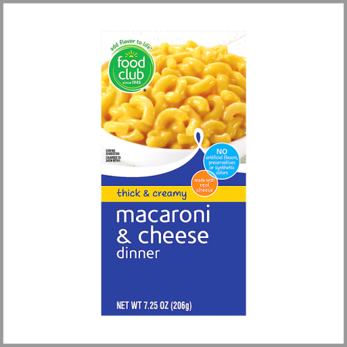 Food Club Macaroni Cheese Thick Creamy 7.25oz