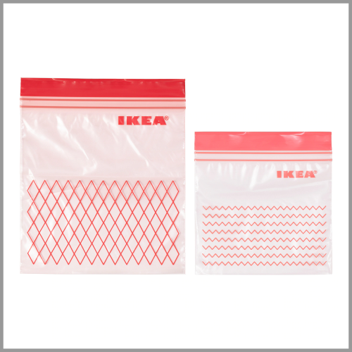 Ikea Resealable Bag Multi Pack 1L/.4L