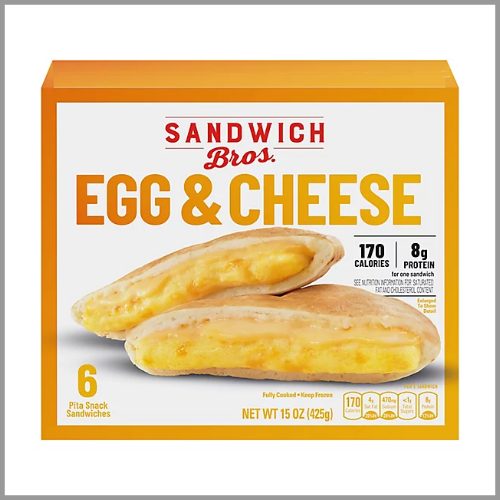 Sandwich Bros Egg and Cheese Melts Flatbread Pocket Sandwiches 6pk
