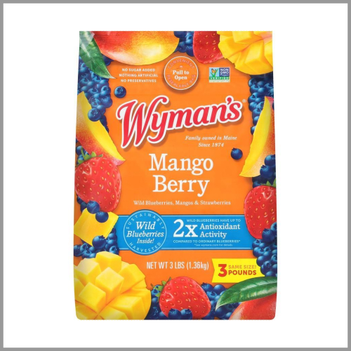 Wymans Frozen Mango Berry Chunks 3lbs
